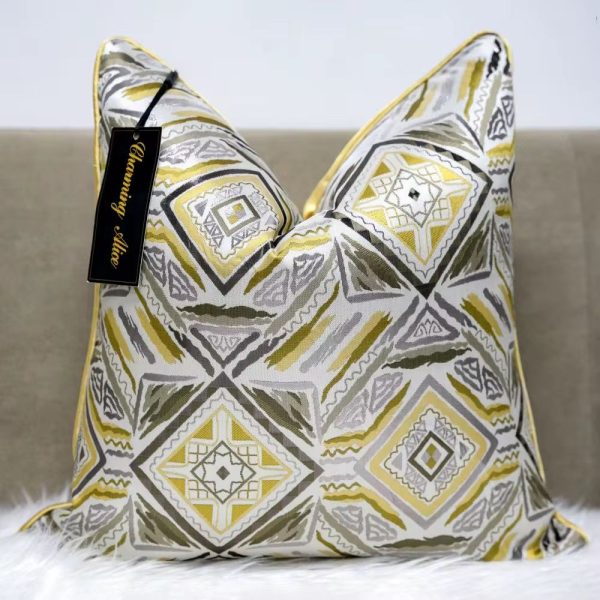 Grey & Gold Satin With Plain Grey Back