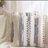 Boho Tassel Blue And Brown Stripe