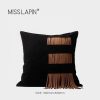 Black And Brown Leather Rope Stripe