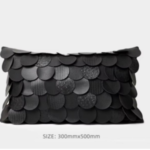 BLACK LEATHER WITH PLUGE BACK