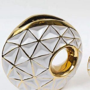 WHITE AND GOLD WITH HOLE BIG