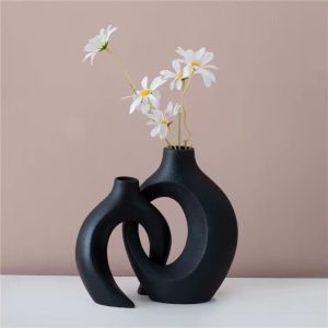 2 IN 1 VASE BLACK