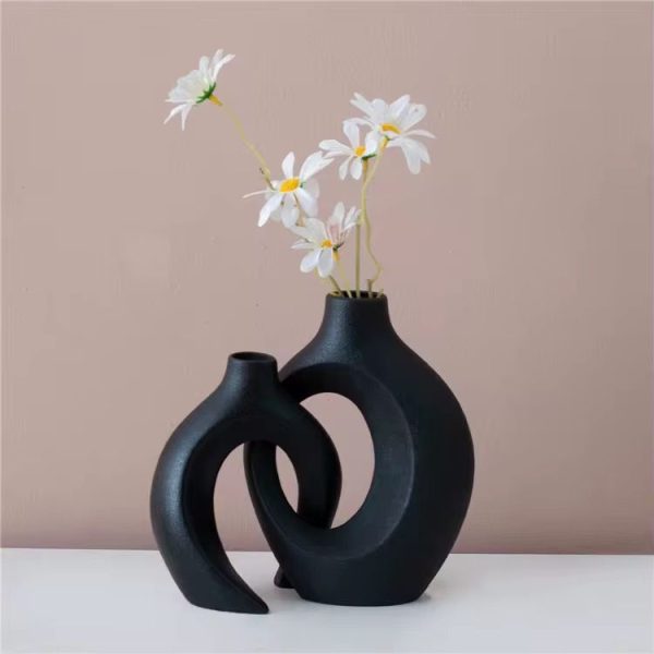 2 IN 1 VASE BLACK