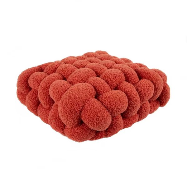 KNOTTED SQUARE IMPORTED BRICK RED BIG