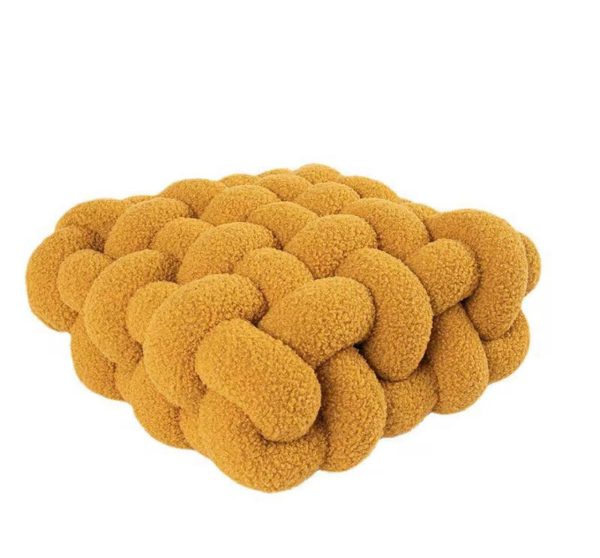 KNOTTED SQUARE BRICK MUSTARD SMALL