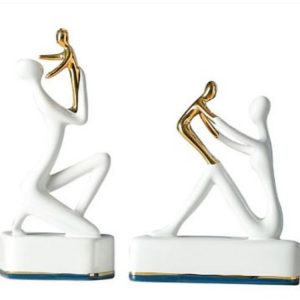 MOTHER AND CHILD WHITE AND GOLD