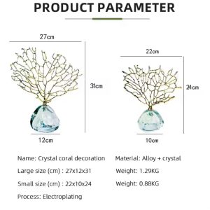 GLASS GOLD TREE DECOR (SMALL AND BIG)