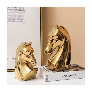 HORSE DECOR BIG AND SMALL(GOLD )