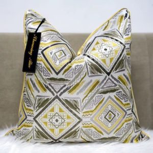 GREY AND YELLOW SATIN