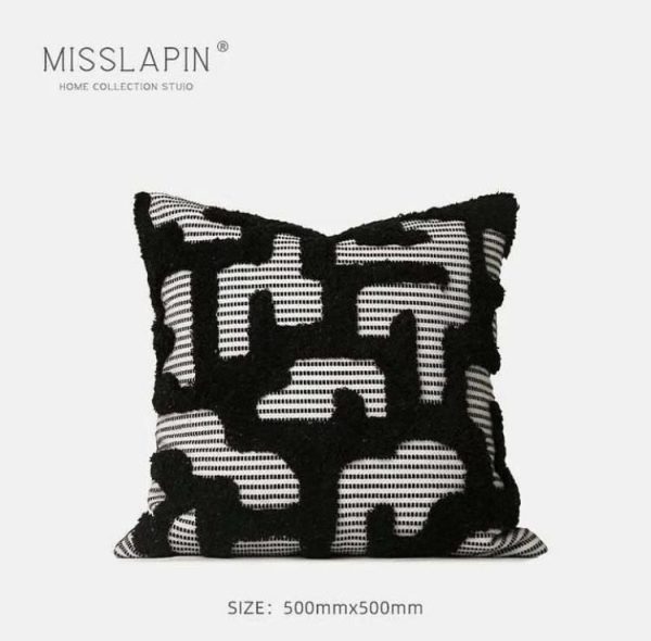 BLACK AND  WHITE  PILLOW