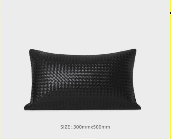 BLACK LEATHER PILLOW