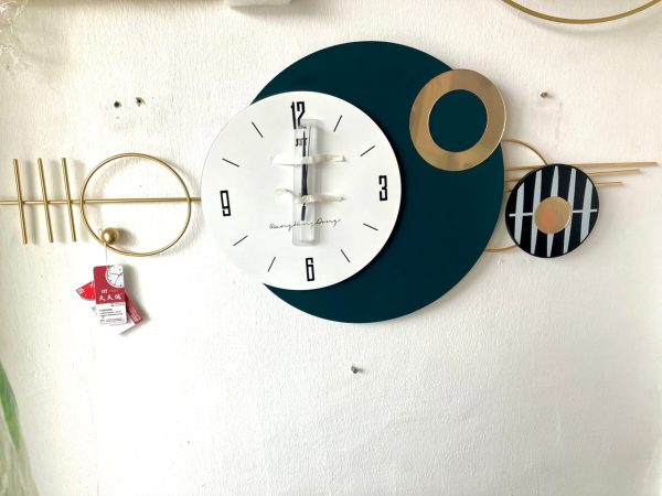 Teal Guitar Wall Clock