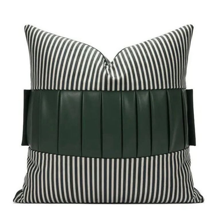 Green & White Leather